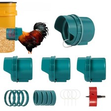 No Waste Chicken Feeder Port Large, DIY Automatic Poultry Feeder Kit for Buck...