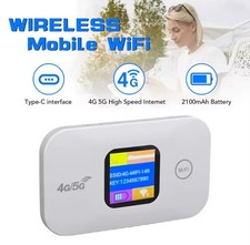 Modem Router Wifi Portatile A Batteria SIM 4G/5G 300 MBPS Con Display Led