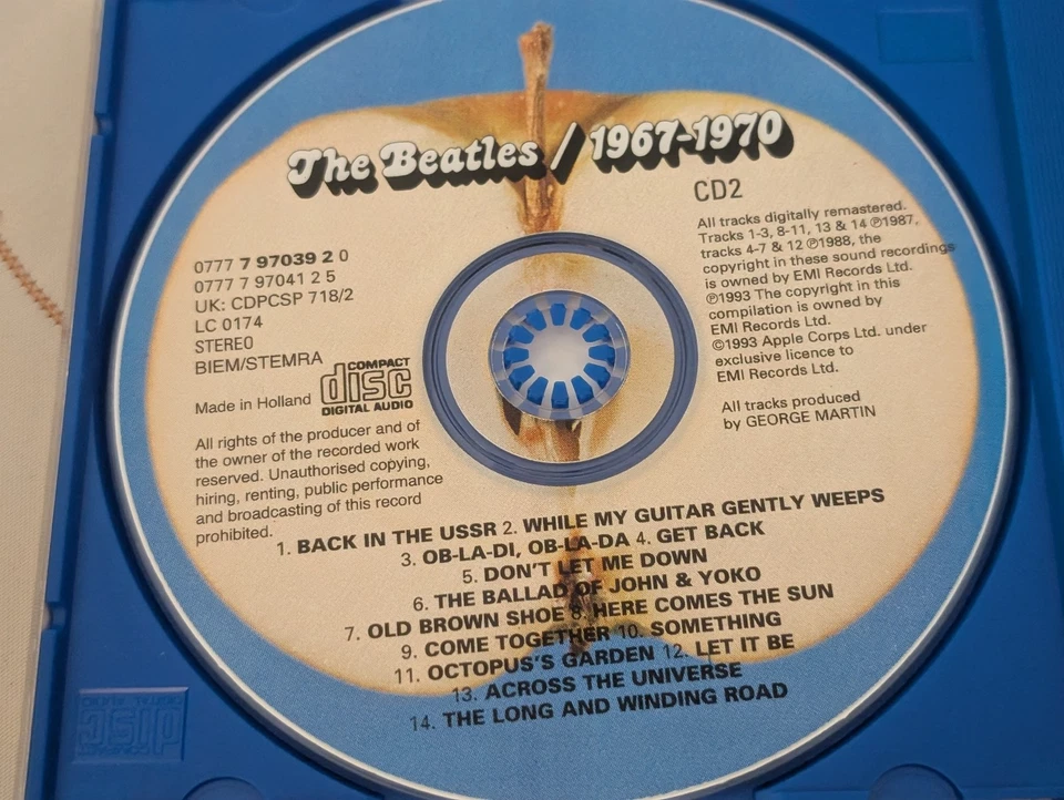 Beatles - 1967-1970 Blaues Album 1993 Penny Lane Hey Jude Yesterday Get Back - Bild 2 von 4