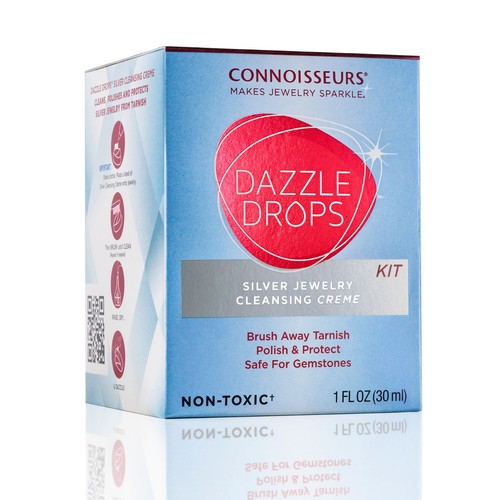 Connoisseurs Dazzle Drops Silver Kit di pulizia per gioielli - 1 fl oz (30 ml) - Foto 3 di 7