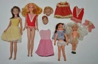 vintage barbie dolls lot Skipper Chris Ricky head straight legs FLAWS !! REPAIR