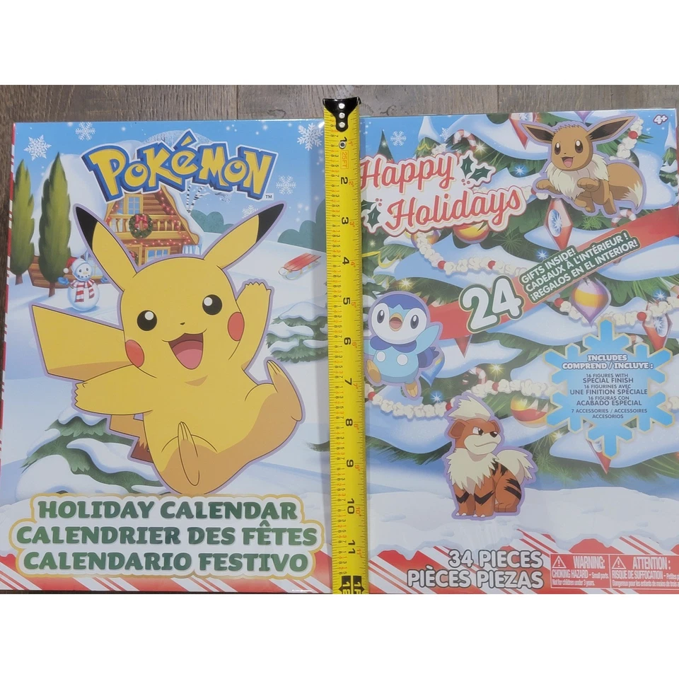Pokemon Felices Fiestas 24 Días Cuenta Regresiva Calendario 34 Piezas Figuras Accesorios Foto 2 de 4