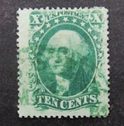 nystamps US Stamp # 35 Used $350 Green Cancel Rare                  A17x3840