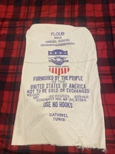Vintage 50 Lb Flour Sack Donated By People Of The United States Of America