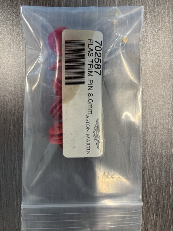 Aston Martin Plastic Trim Pin 8.0mm