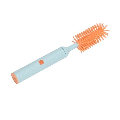 Blue Bottle Cleaning Brush IP65 Waterproof Electric 2 Speeds Rotating Silicone B