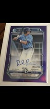 Topps 2026 Bowman Chrome Purple Autographed Daniel Pierce Rays CPA-DP /250