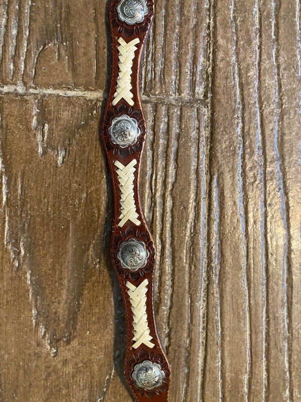 leather belt with conchos Approx 32 i ches long (Western)