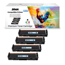 Compatible BKCMY Toner Cartridge With Chip for HP 206A W2110A W2111A W2112A