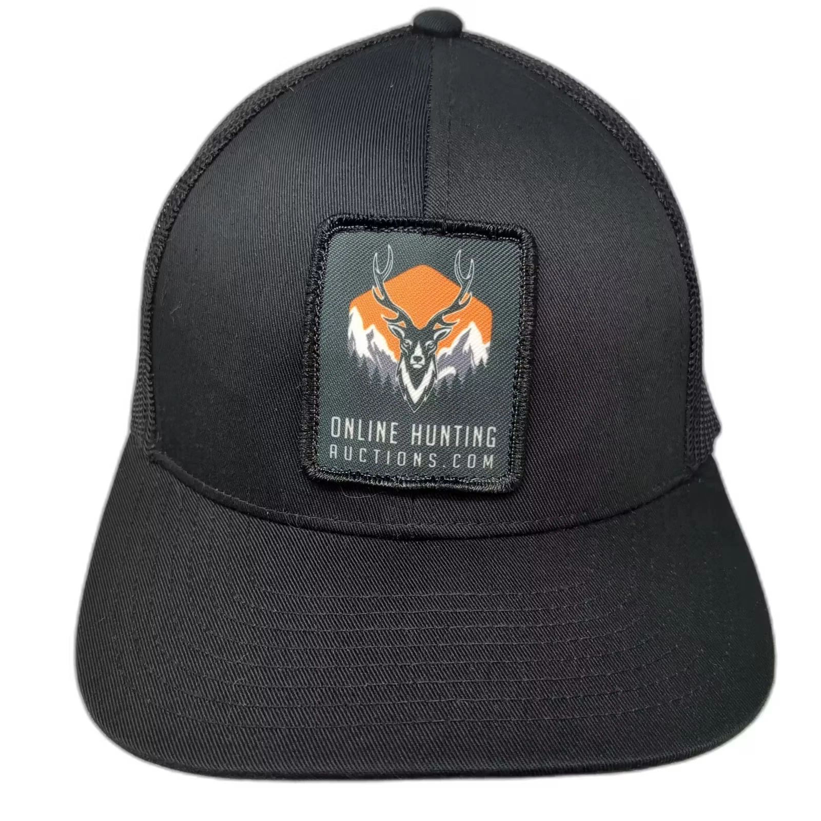 Cap America Trucker Hat Black Orange One Size Snapback Mesh Hunting Auctions
