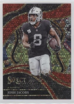 2023 Panini Select Club Level Red Disco Prizm 7/49 Josh Jacobs #250 v9t
