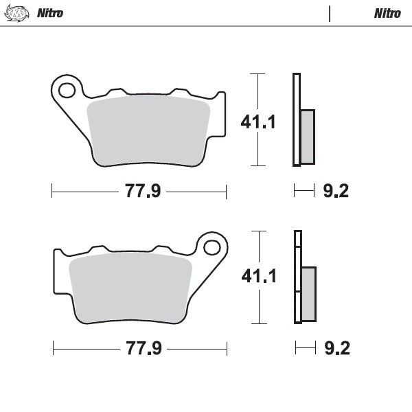 Moto-Master Sinter BremsbeläGe Hinten FüR Husaberg FE 450 2004-2008-image