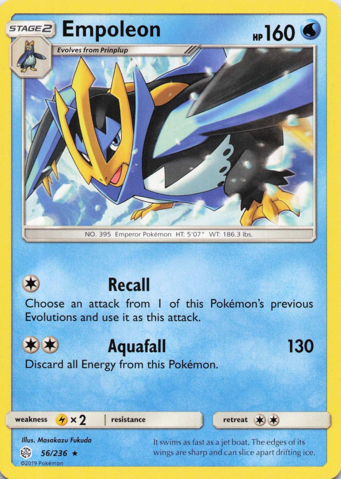 Empoleon Rare Normal 2019 SM - Cosmic Eclipse 56/236 NM