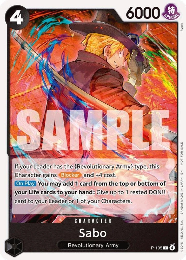 Sabo P-105 One Piece Promotion Cards | Updated Sep 2026