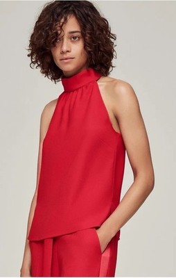 ME+EM Mix and Match Size 6 Red Halterneck Top and Matching Trousers - Worn Once