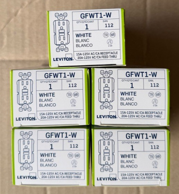 #ad #ad 5 PCS Leviton GFWT1 KW GFWT1 W Weather Tamper Resistance GFCI Outlet $84.99