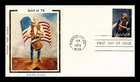 Dr Jim Stamps COLORANO SILK CACHET SPIRIT OF 76 FIRST DAY OF ISSUE COVER 1976