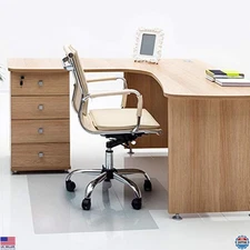 Floortex Advantagemat 48" x 36" Vinyl Chair Mat for Hard Floors, Ships Flat