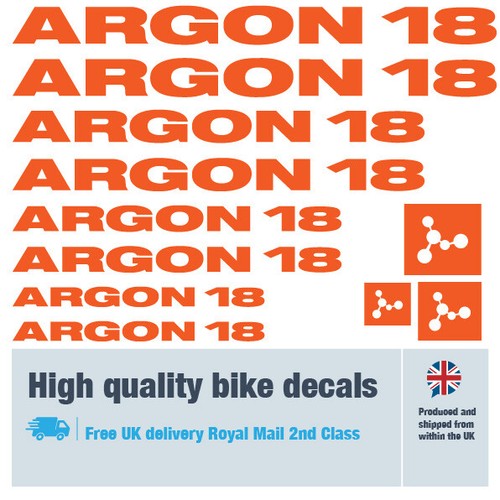 Argon 18 Fahrrad Aufkleber Etiketten mit kostenlosem Fahrradschutz (26er Pack) - 19 Farben - Bild 19 von 28