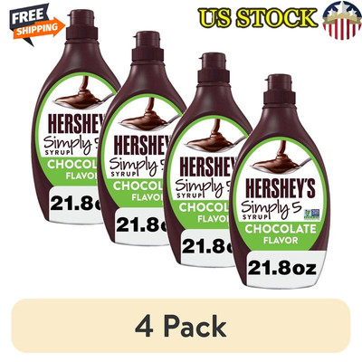 Simply 5 Chocolate Syrup 21.8 oz 4 Pack Genuine Chocolate Flavor Gluten Free New