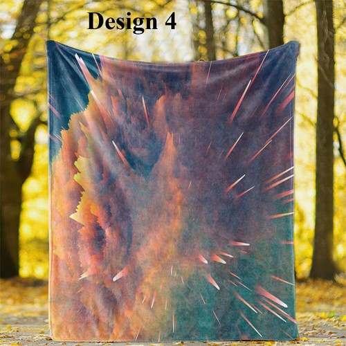 Universe Nebula Stars Bedspread Sofa Throw Blanket Holiday Birthday Gift Flannel - Picture 17 of 25