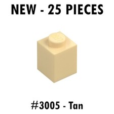 Lego Brick 1x1 3005 Tan - New - 25 pieces