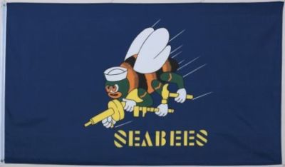 Official U.S. Navy Seabees Flag – 3x5 Feet – High-Quality Polyester, Made In USA 1 thumbnail image