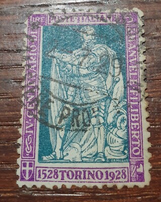 1928 Emanuele Filiberto 5 lire - Chilean certificate -