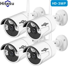 Lot Hiseeu 3MP IP Camera Waterproof Security Camera Surveillance Camera Outdoor
