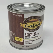 Valspar Cabot 8374 Premium Wood Finish Stain + Sealer, Gloss, Smoked Paprika 8oz