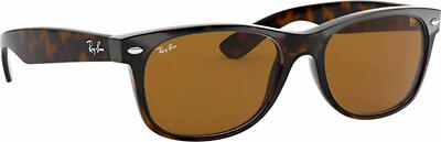 Ray-Ban New Wayfarer Polished Havana 52mm B-15 Brown Sunglasses RB2132 710 52-18