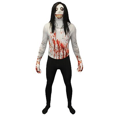 Morphsuits Kids Jeff the Killer Morphsuit Wig Boys Girls Halloween Costume  Halloween White L 