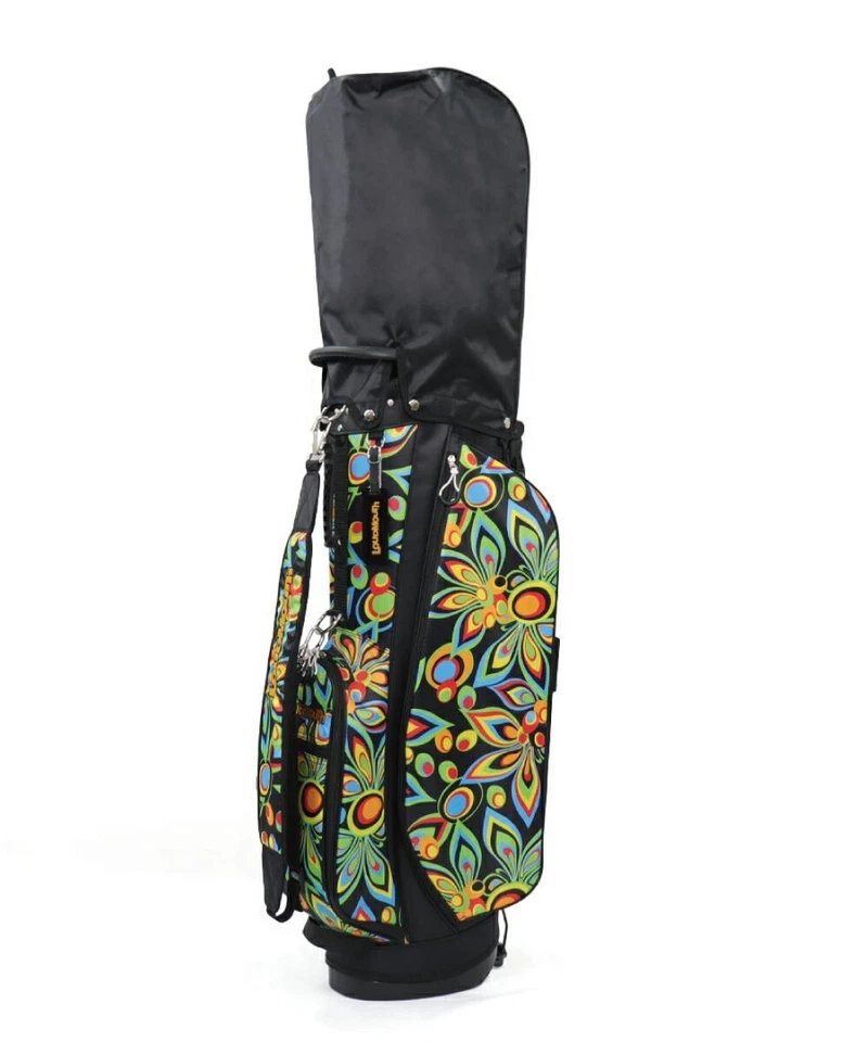 Loudmouth Golf Carry Stand Bag 8.5 x 47 英寸轻便 6 路 2025 Shagadelic 黑色 — 第 2/4 张图片