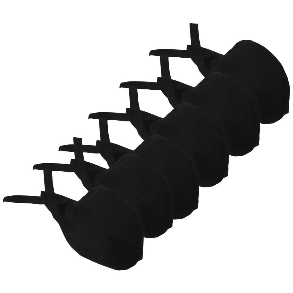 6 Pcs Mens Chef Hat Restaurant Hats Cotton Cloth Caps Headwear eBay