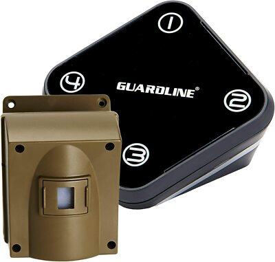 Motion Sensor Alarm Guardline 500ft Wireless Driveway Alarm