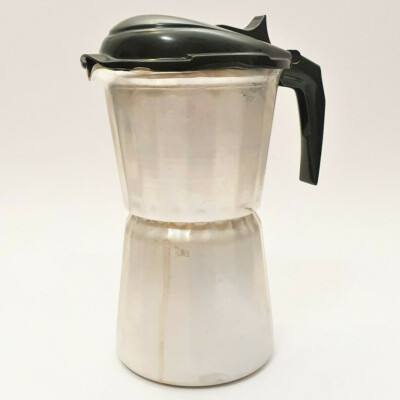 Vintage French Aluminum Moka SEB Espresso Maker 6 Cups 1960s