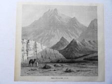 Szebel el Nur, (Synaj), wielbłąd, Beduiny, drzeworyt z 1874 roku
