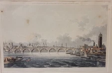 R. Ackermann 1815 Etching Blackfriars Bridge Plate 82 Repository Art Aquatint