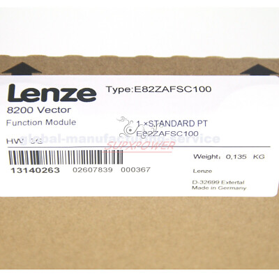 Lenze E82ZAFSC100 INVERTER SERIES 8200 VECTOR ACCESSORIES STANDARD I/O PT (1PCS)