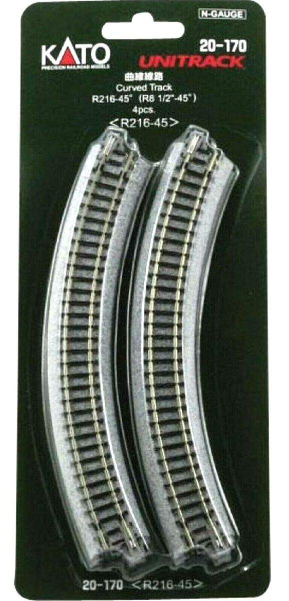 Unitrack (R216-45) Curved Track 45 Degree 4pcs Unitrack (R216-45) Curved Track 45 Degree 4pcs