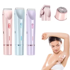 2 in 1 Dual Head Electric Lady Waterproof Shaver Razor For Women Private Area US