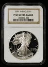 Photo of a 2001-W American Silver Eagle Proof from an eBay listing that sold on Jan 13, 2026