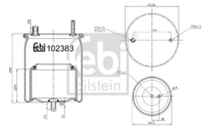 Febi Bilstein 102383 Bellow, Air Suspension for Volvo