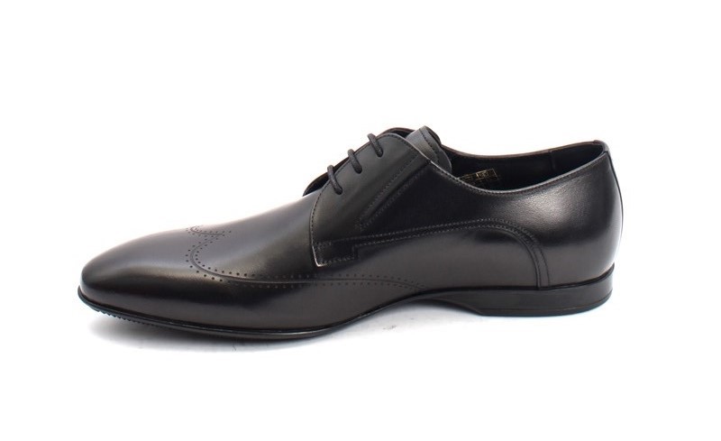 ROBERTO SERPENTINI 27534 Black Leather Lace-Up Dress Shoes  display picture 2