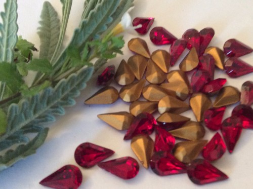 Swarovski #4300 Pearshape rhinestone 10x6mm GF x12 REPAIR CRAFT Colour Options - Picture 8 of 27