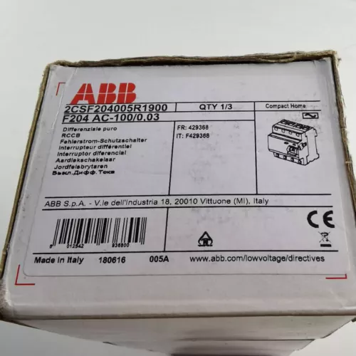 1 Stück Neu ABB F204 AC-100/0.03 Betriebsschutzschalter Expressversand - Bild 1 von 3