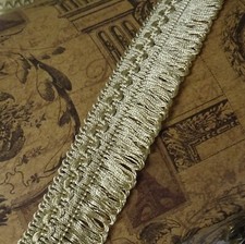 Alte Fransenborte Schlingenborte Quasten Borte Posamentenborte Naturfaser DDR 1m