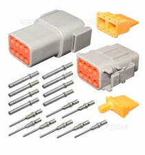 8 PIN DEUTSCH DTM04-08P DTM06-08S WATERPROOF CONNECTOR KIT - SOLID CONTACTS