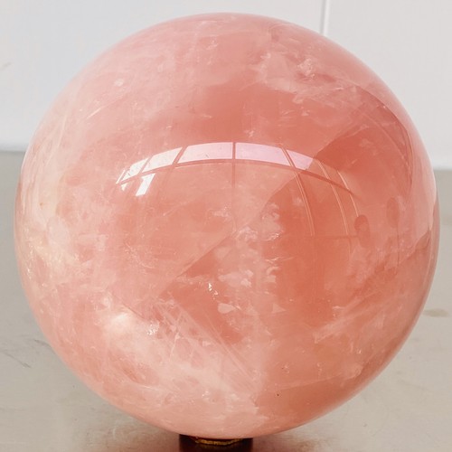 Sfera di Quarzo Rosa Naturale Sfera di Cristallo Reiki Guarigione 7620G - Foto 5 di 12