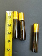 Essential Oil Amber Glass Roll on Roller Bottles 3m/5ml/10ml Empty Refillable